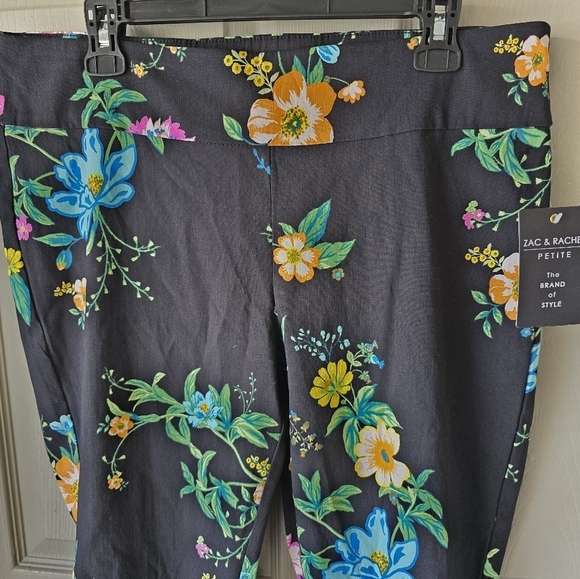 Zac & Rachel Ankle Pants Women Floral Stretch Casual Size 14P Artsy Boho… - Picture 10 of 13